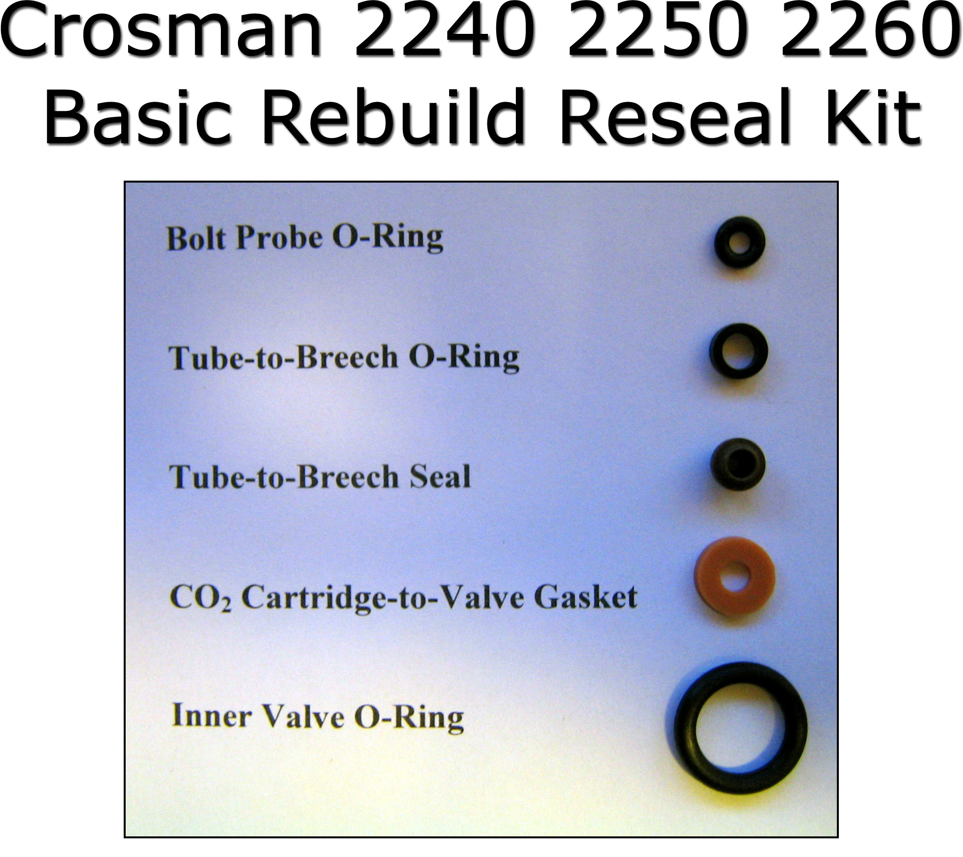 Complete Crosman 2240 & 2250 Seal Kit. 
