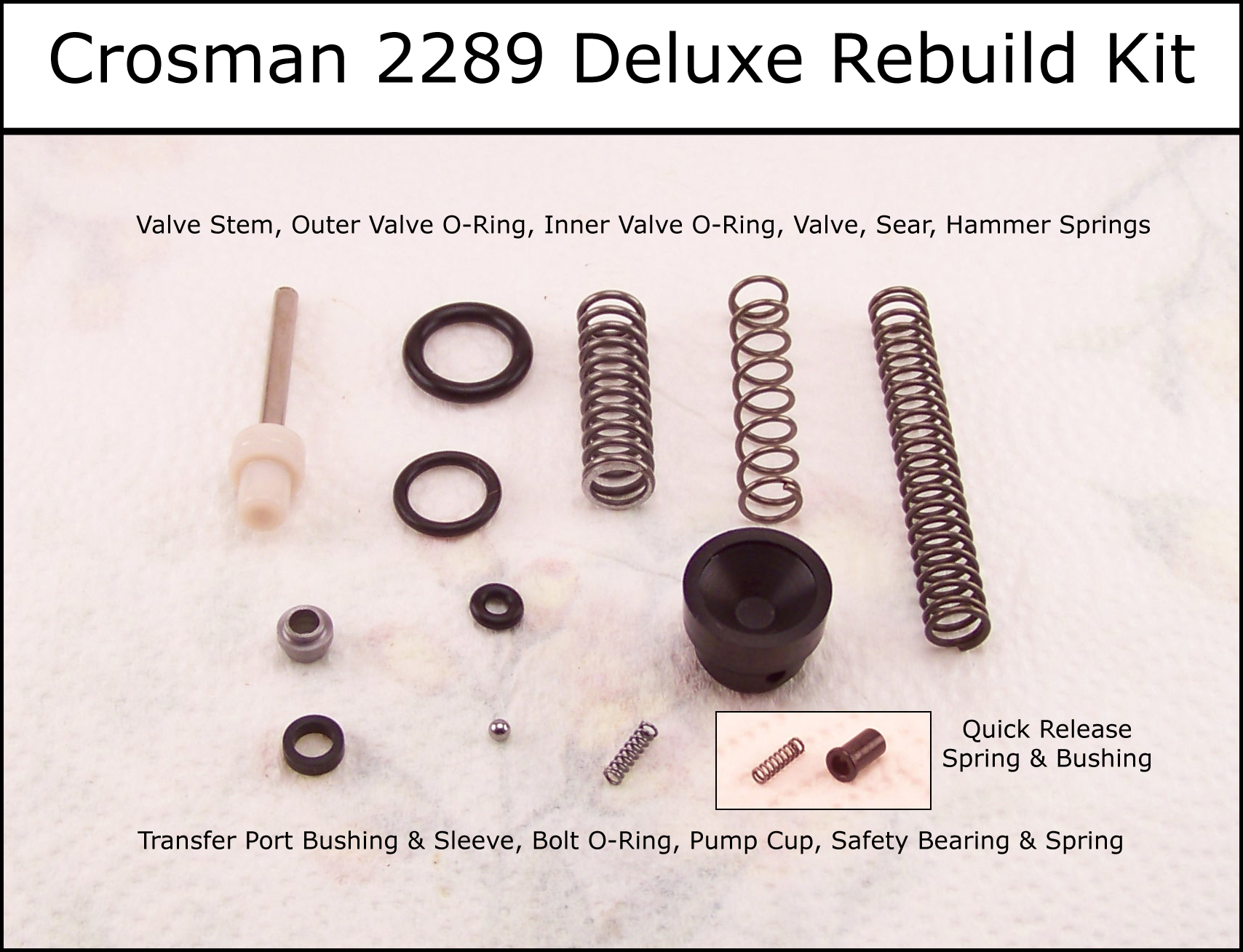 Rebuild 1377 1322 Details about   New stock Crosman valve and cup seal set 